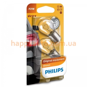 Лампа накала Philips Vision P21W 12V 12498B2 (2 шт.)